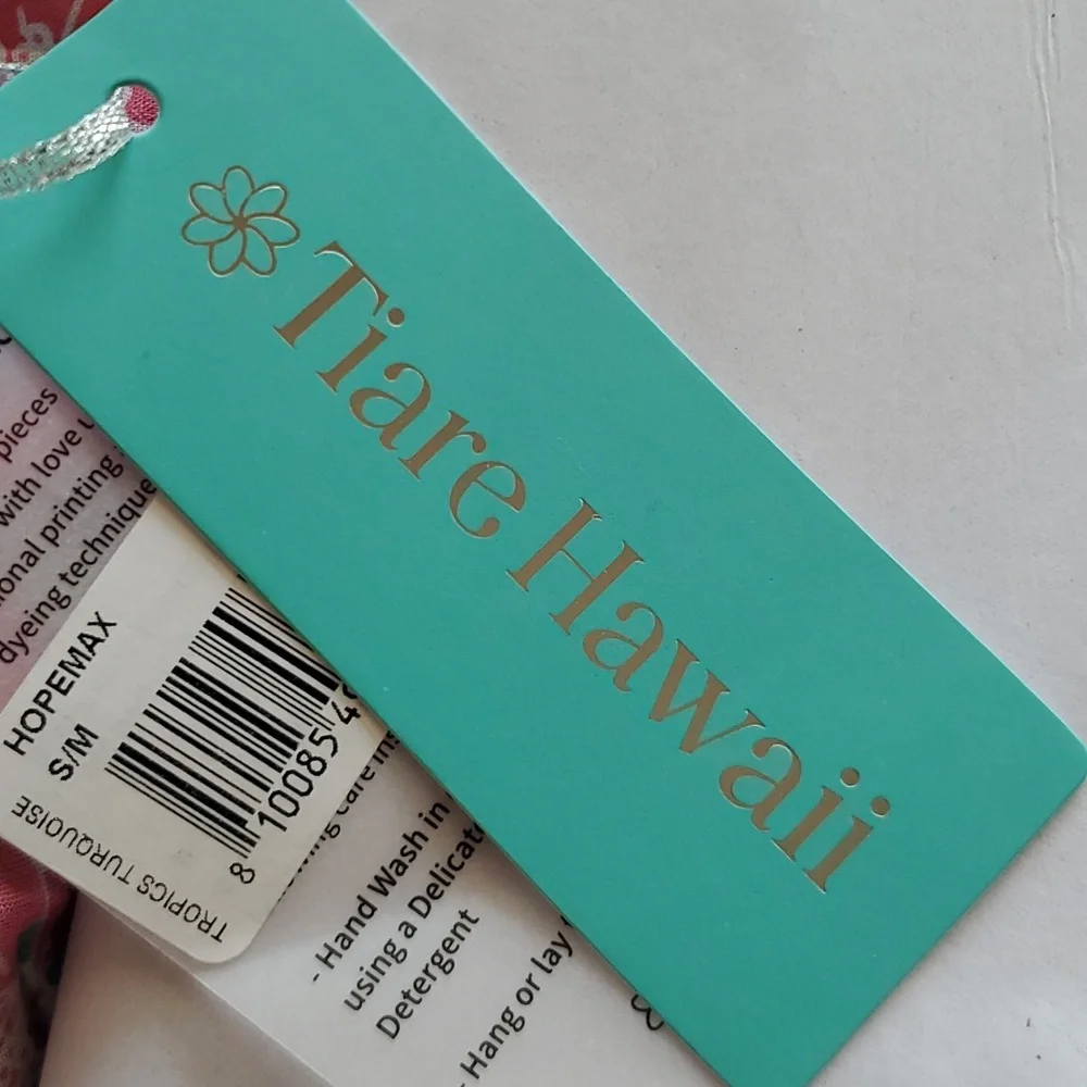 NWT Tiare Hawaii Hope maxi dress S/M Tropics Turquoise resort wear for women - Picture 5 of 6